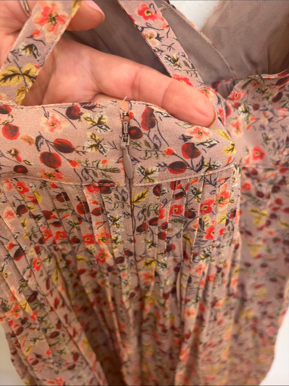 ba&sh Pink Floral V-Neck Maxi Dress